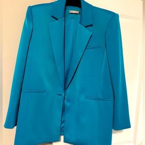 Alice + Olivia (turquoise suit)